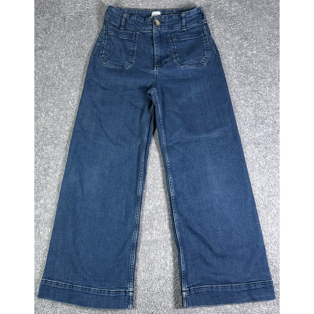 MAEVE Anthropologie The Colette High-Rise Wide-Leg Blue Jeans Women's Size 26